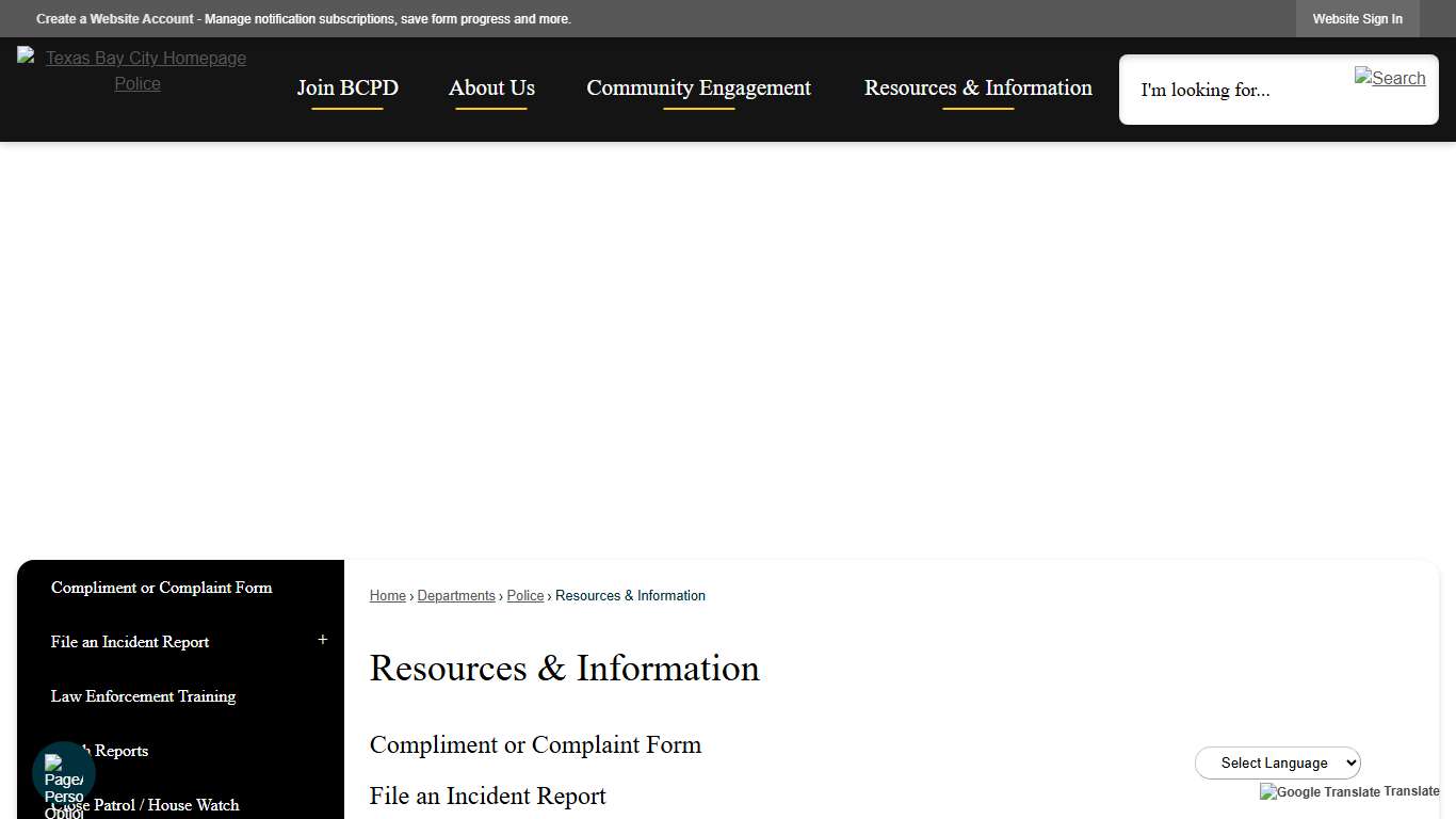 Resources & Information Bay City, TX